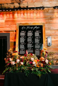 Mirror Seating Chart- Calligraphy