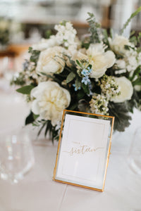 Table Numbers w/ Frame RENTALS ONLY