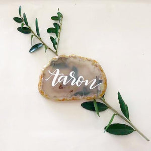 Agate Stone Place Cards